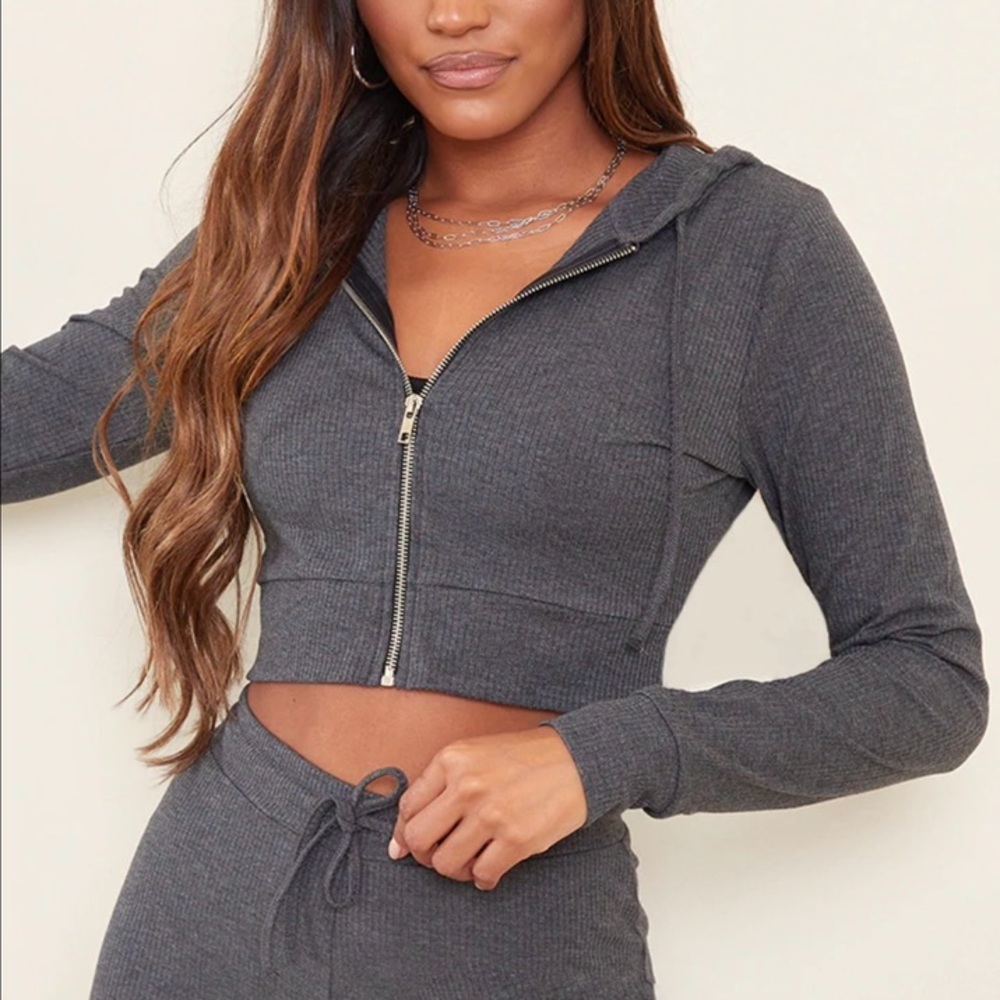 Cropped Zip Hoodie - New!